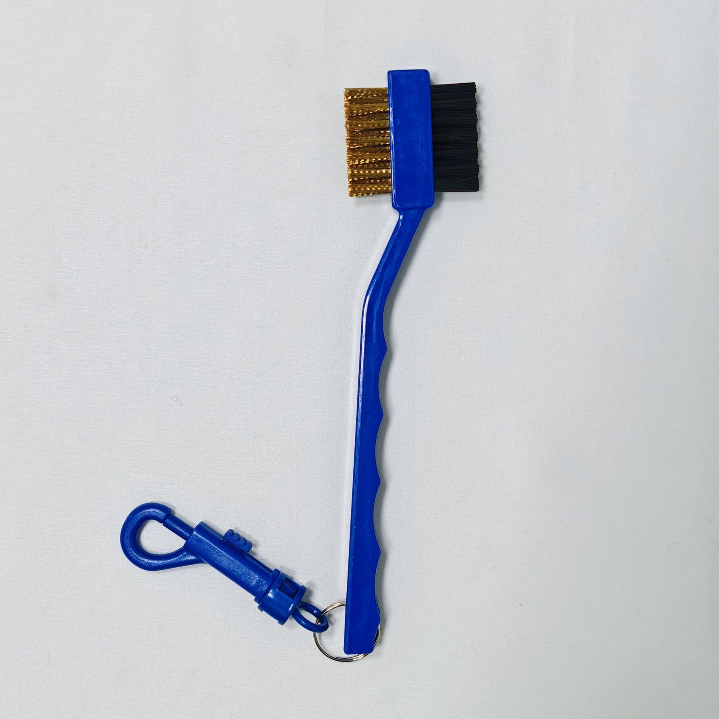 Double Sided Golf Club Cleaning Brush | Brass & Nylon Bristle for Grooves & Grips