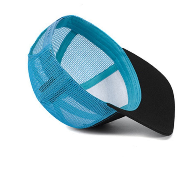 Modern Color-Blocked Golf Hat | Breathable Mesh with Micro-Bent Visor
