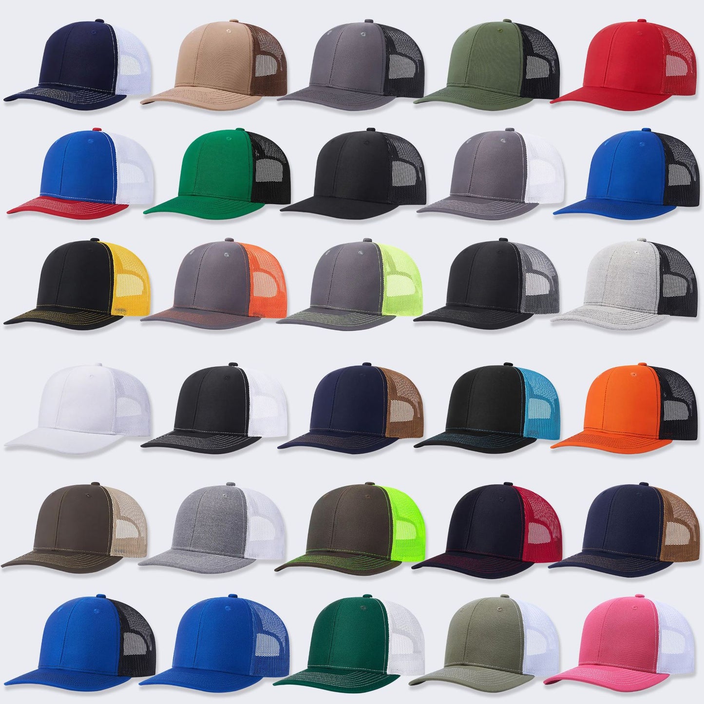 Modern Color-Blocked Golf Hat | Breathable Mesh with Micro-Bent Visor