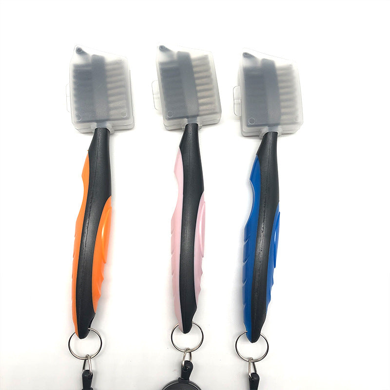 Retractable Golf Club Cleaner with Zip Line | Easy-Access Brush for Golf Bag