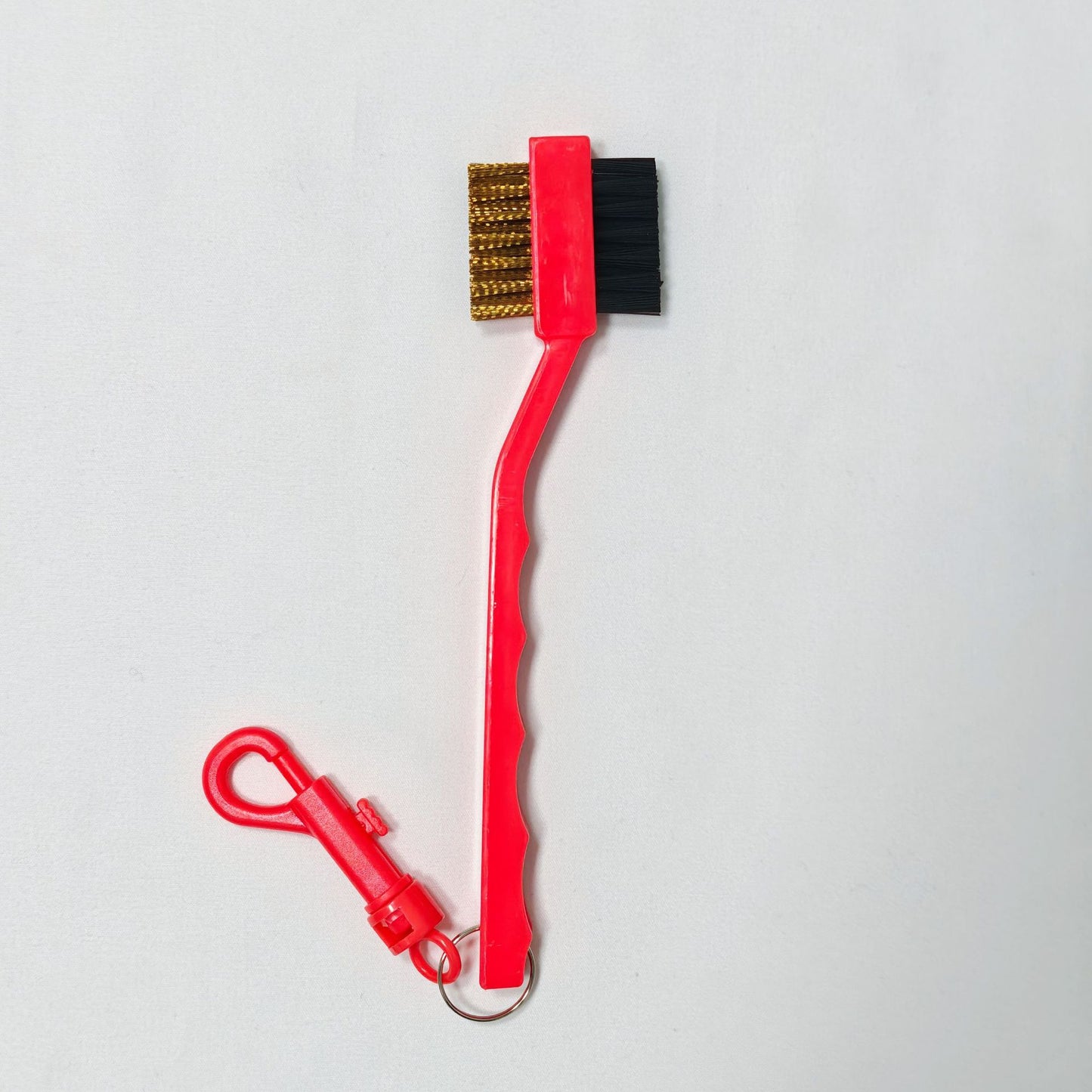 Double Sided Golf Club Cleaning Brush | Brass & Nylon Bristle for Grooves & Grips
