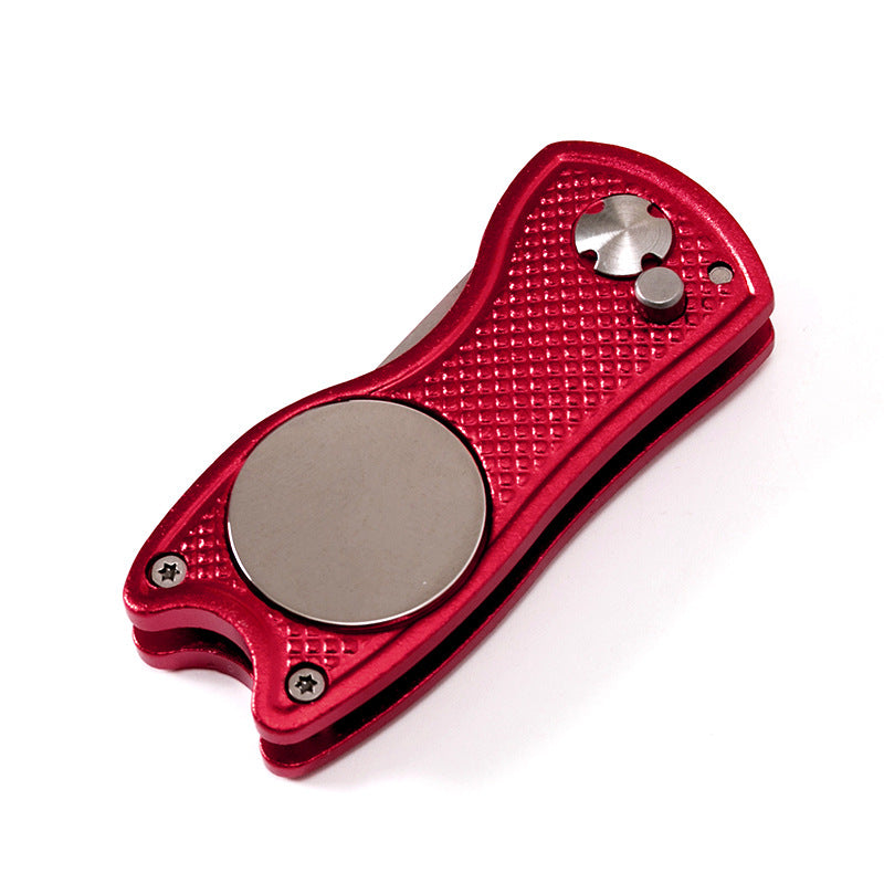 3-in-1 Golf Divot Repair Tool | Foldable Metal Design & Magnetic Marker