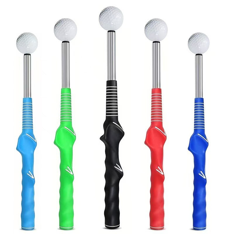 Retractable Golf Swing Training Aid,Rhythm Click Sound Warm Up Golf Swing Trainer,Golf Grip Trainer
