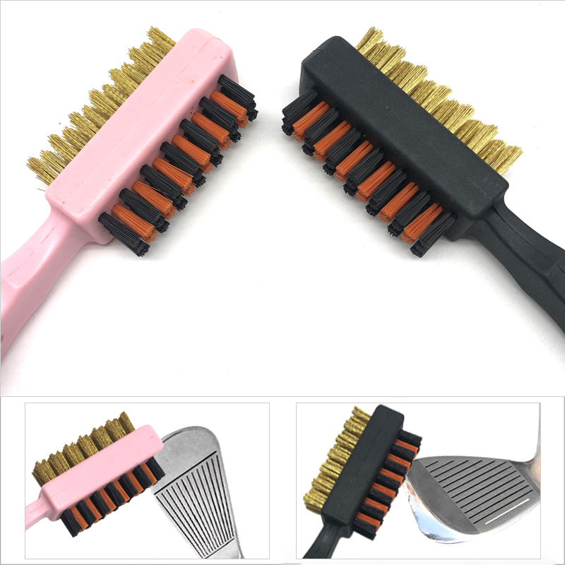 Double Sided Golf Club Brush | 2-in-1 Groove Cleaner & Club Scrubber
