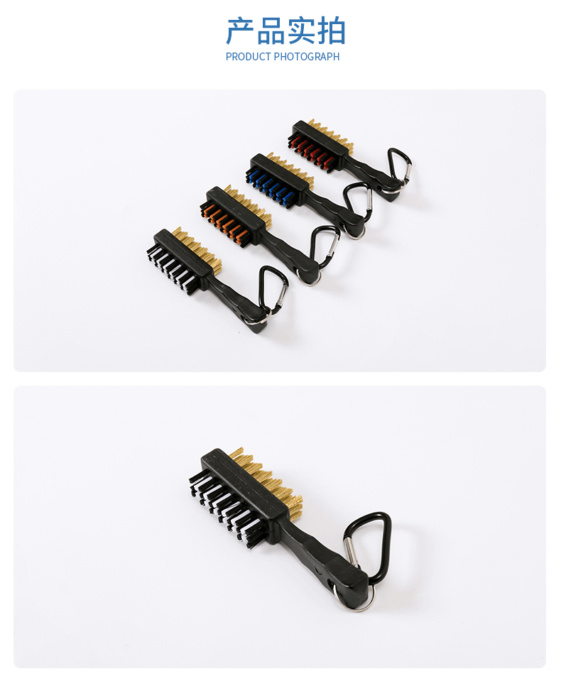 Double Sided Golf Club Brush | 2-in-1 Groove Cleaner & Club Scrubber