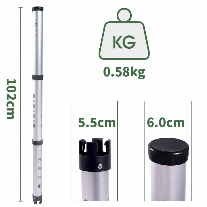 Measurement details of a Detachable Golf Ball Picker including weight, length, and diameter.
