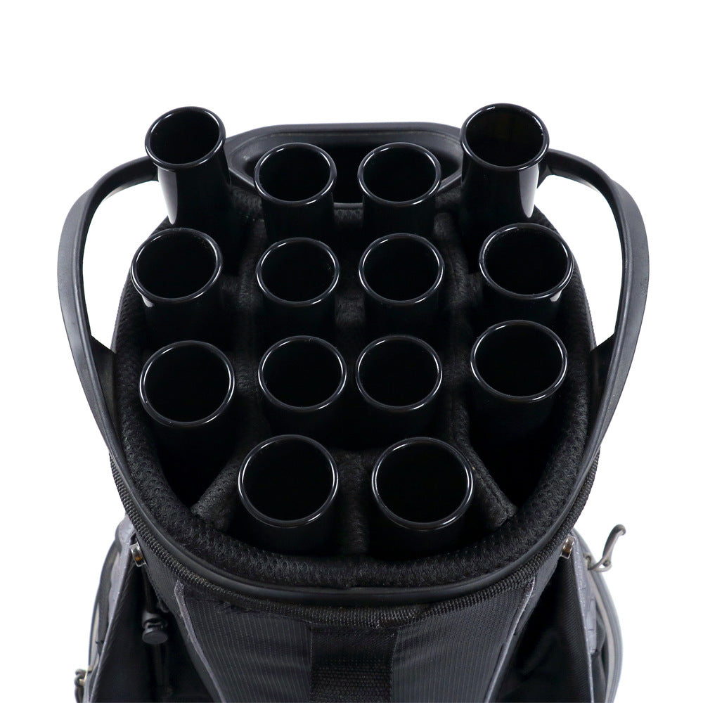 Black golf bag with Golf Club Tubes