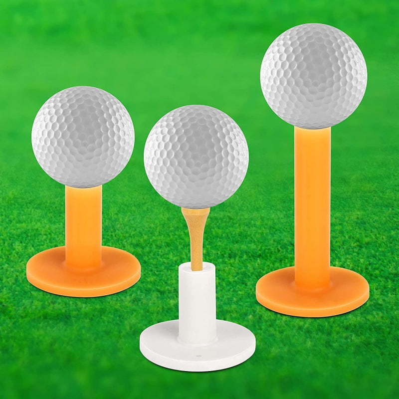 Golf Rubber Tee on stands against a green background