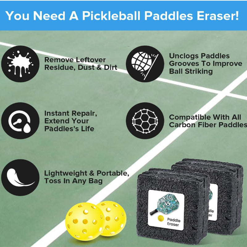 Pickleball Paddle Cleaner Eraser - Effortless Raw Carbon Fiber Renew & Maintenance