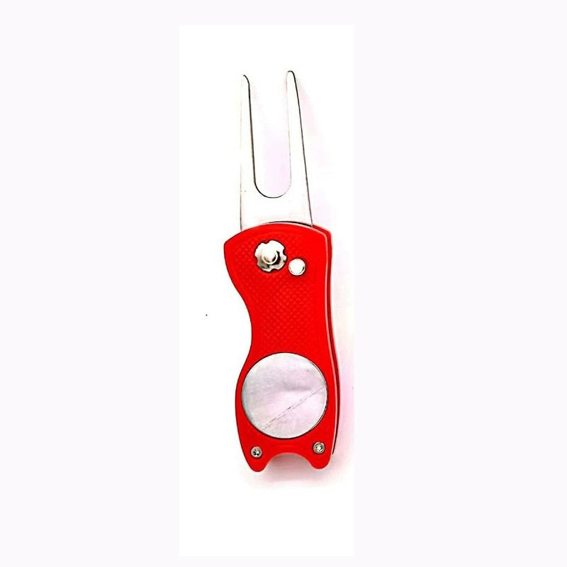 Red golf divot tool 