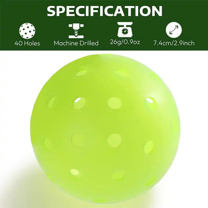 40 & 26 Holes Outdoor/Indoor Pickle Balls- Durable，Custom Logo ,High Quality Balls
