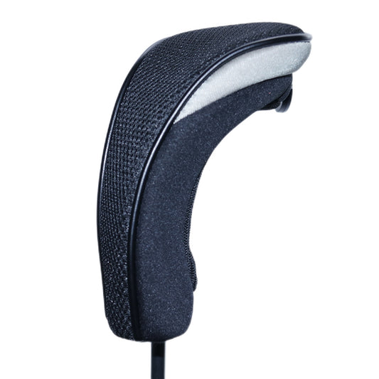 Mesh Hybrid Golf Head Cover w/Rotatable ID Tag | Fits #2-6 Utility Clubs | Grey Rescue Cover for Men