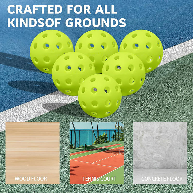 Built to Official USAPA Standard - 40-Hole Precision Outdoor Pickleball Balls
