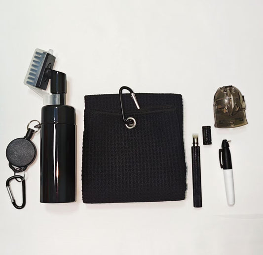 Complete Golf Club Cleaning Kit | Brush, Towel & Groove Cleaner Set