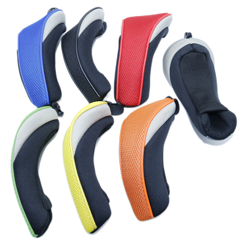 Set of colorful golf club heads 