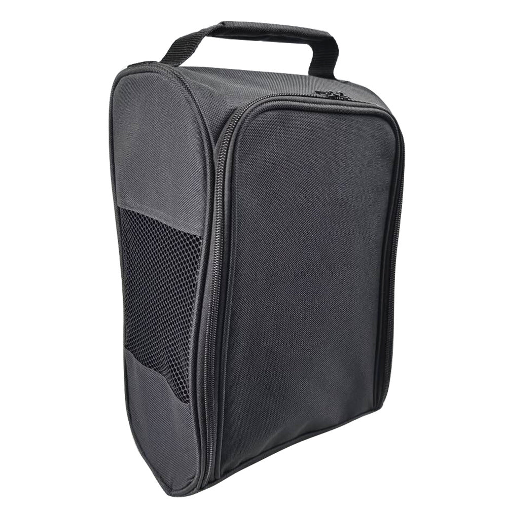 Black shoe bag with a handle 