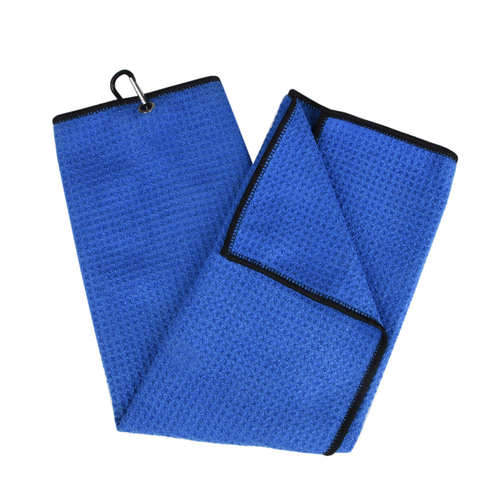 Blue cooling towel with black border 