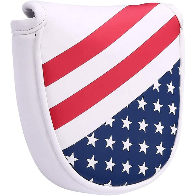 Golf club head cover with American flag design 