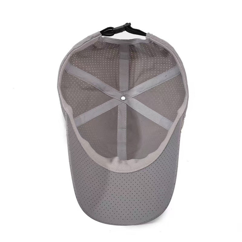 Gray baseball cap with mesh back 