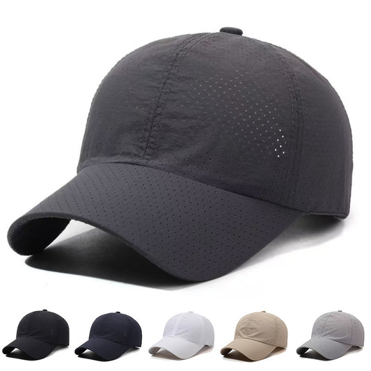 Gray baseball cap with multiple color options displayed below 