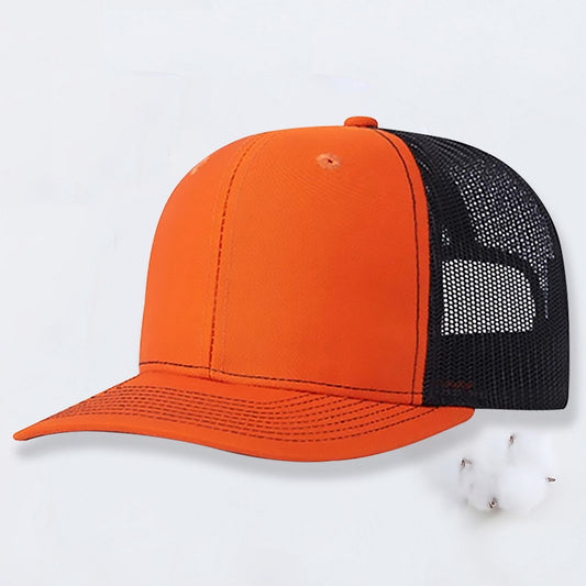 Orange and black mesh cap 