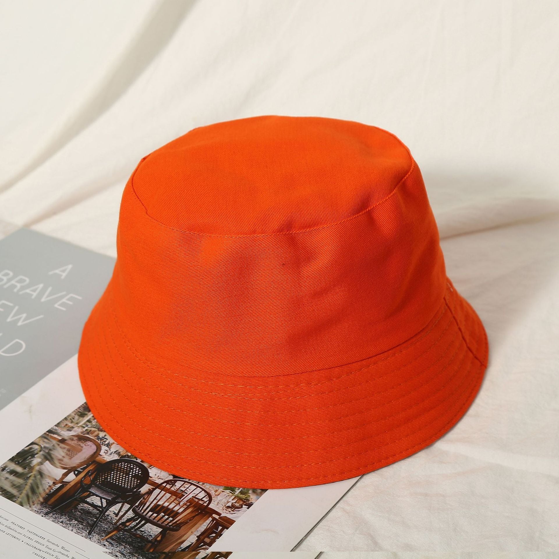 Orange bucket hat 