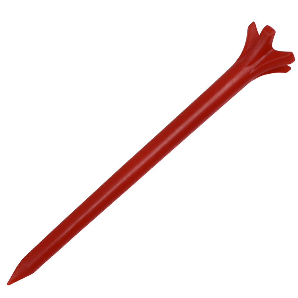 Red plastic golf tee 