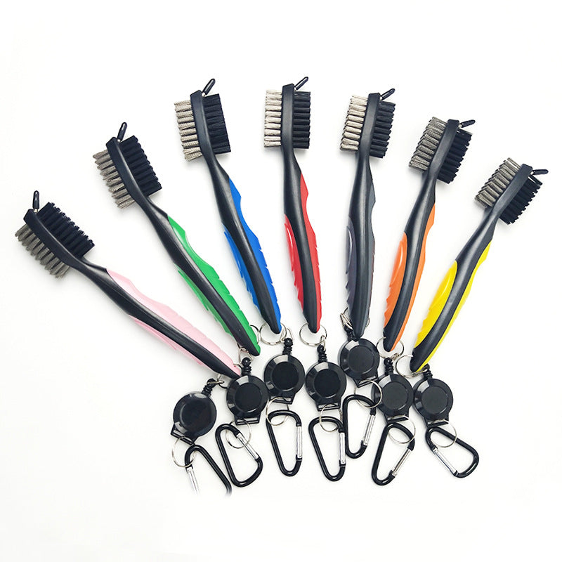 Set of cleaning brushes with carabiners 