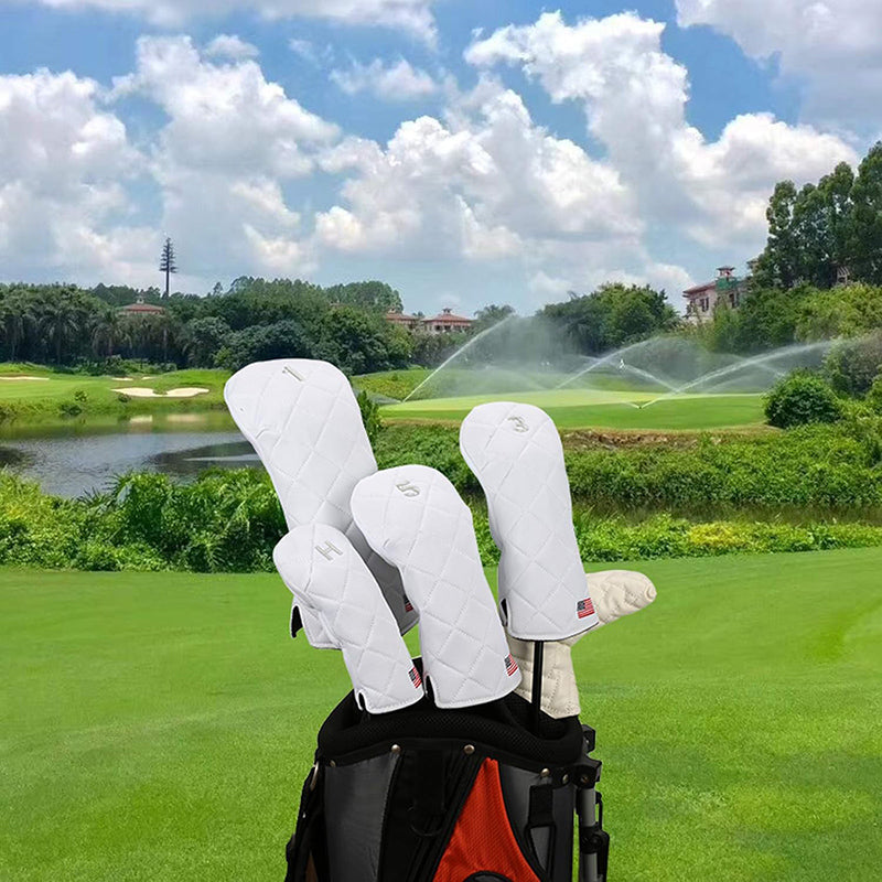 Set of golf club head covers 