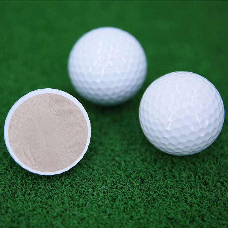  golf balls  with  showing a close-up of its interior