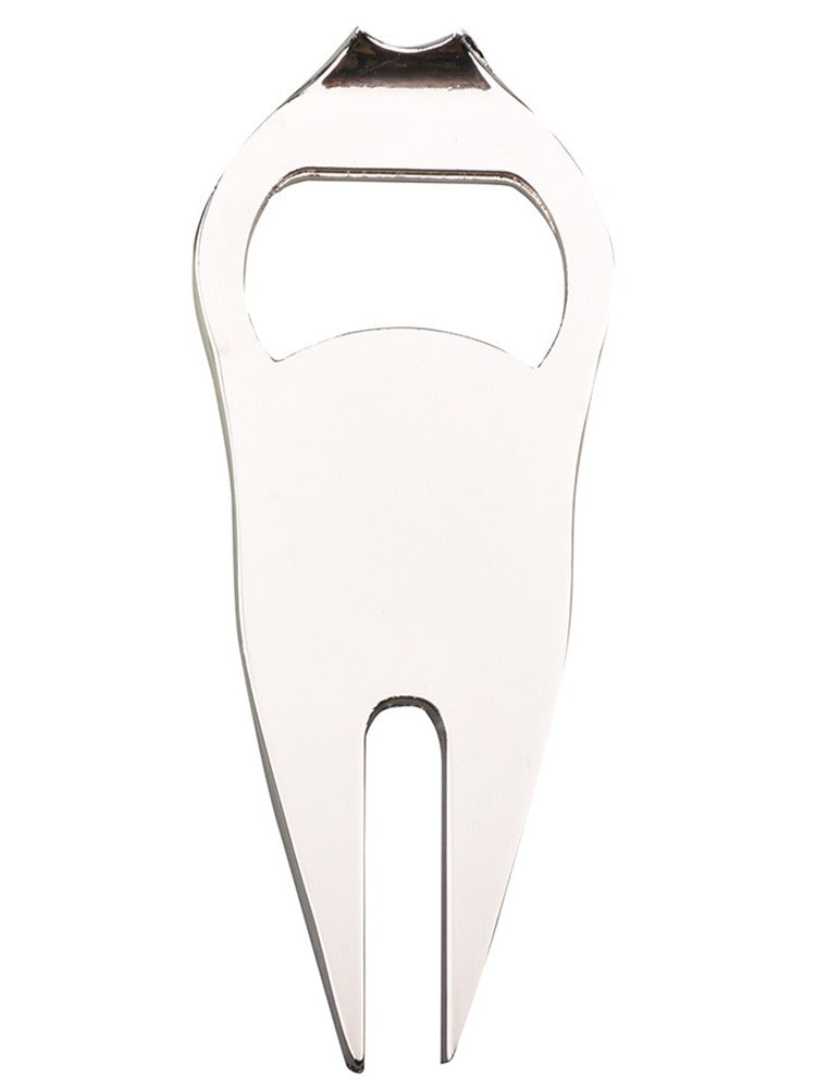 Metallic golf divot tool 