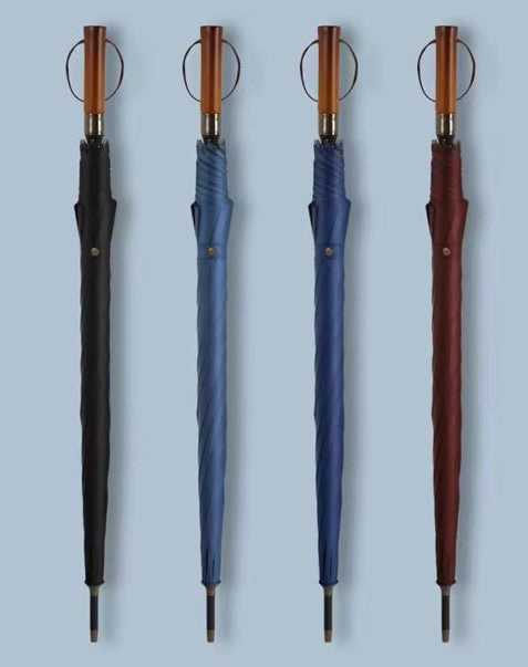Four umbrellas with different handles and shafts 